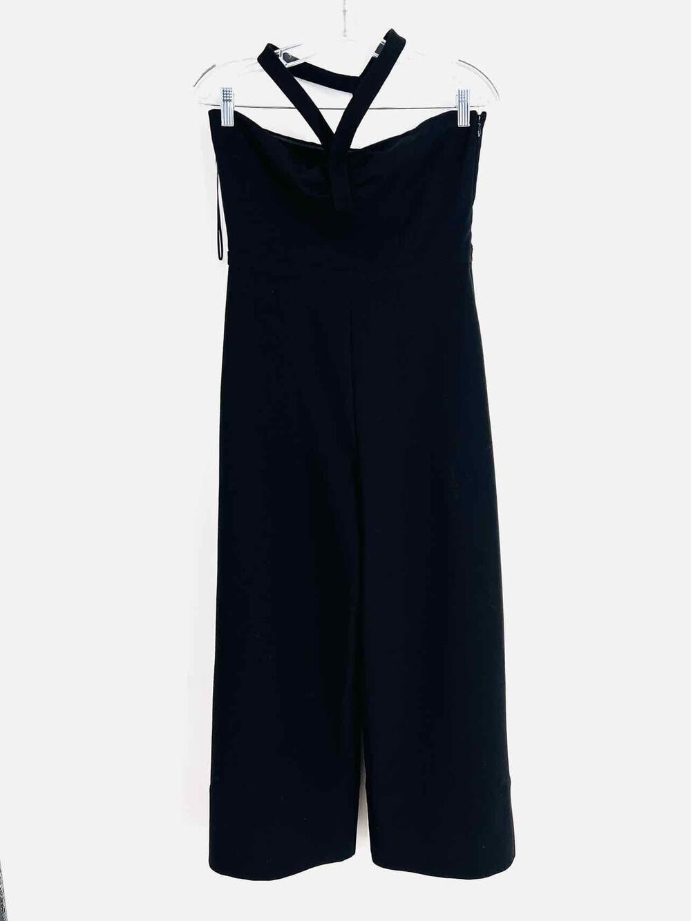 Likely Size 8 Black Halter Criss Cross Designer Jumpsuit